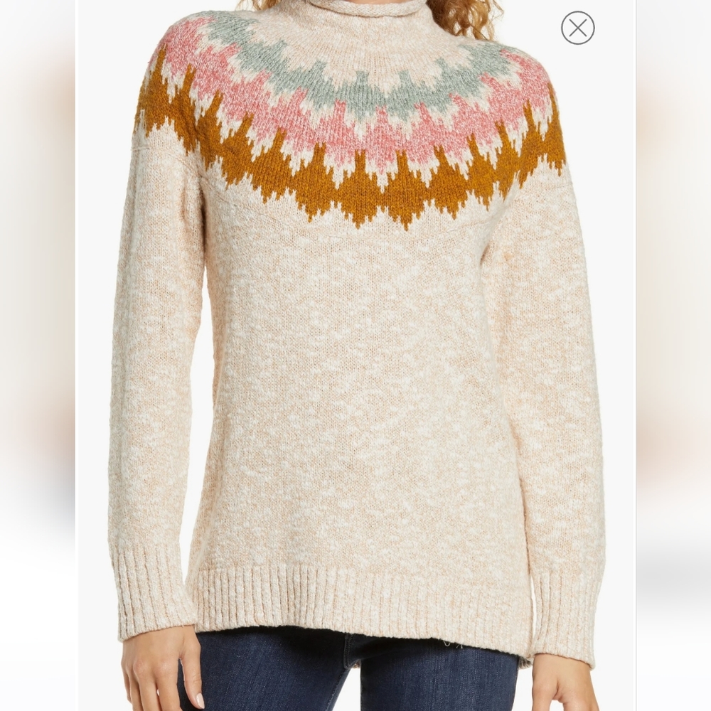L.L. Bean Cotton Yoke sweater size medium